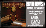 BRAND NEW SIN - RECEIPE FOR DISASTER (*NEW-BERRYWINE VINYL, 2024, Brutal Planet) Heavy Hard Rock Metal w Southern Groove!