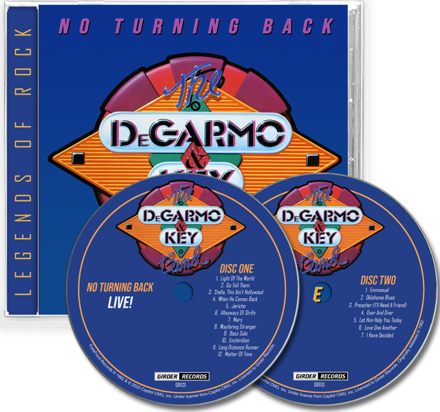 DeGarmo and Key - No Turning Back Live (Double Disc CD) 2022