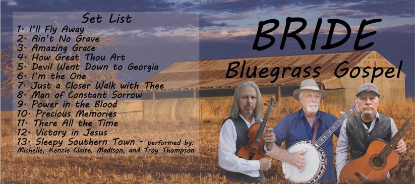 BRIDE - BLUEGRASS GOSPEL (*NEW-CD, 2021) elite harmonies – Boone's
