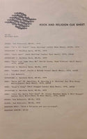 PHIL KEAGGY, DANIEL AMOS, MATTHEW WARD, KEITH GREEN + ROCK & RELIGION LP - AIR DATE 1/13/1980 & 1/20/1980 w clue sheet