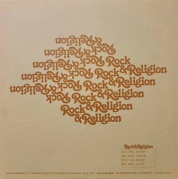 PHIL KEAGGY (Both Sides) - ROCK & RELIGION LP - AIR DATES 7/30/1978 & 8/6/1978 w cue sheet