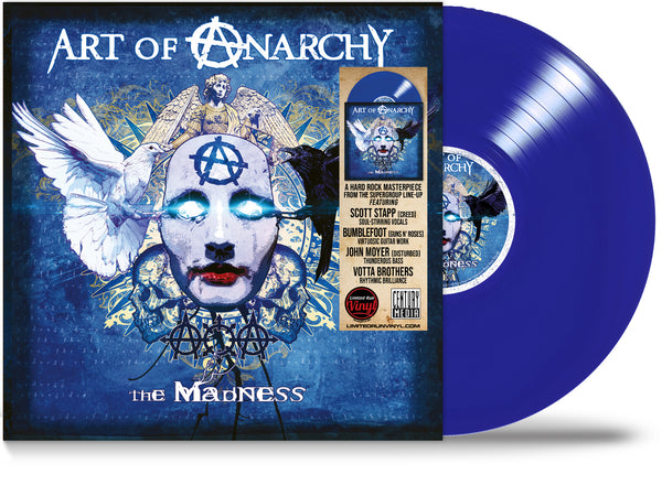ART OF ANARCHY w/SCOTT STAPP - THE MADNESS (*NEW-Blue Vinyl, 2023 Brutal Planet) Melodic Hard Rock MEGA-SUPER GROUP