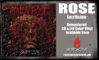 RANDY ROSE - SACRIFICIUM (CD, 2024, Retroactive) Black Sabbath/Danzig inspired DOOM from Mad at the World Drummer!