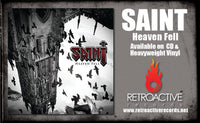 SAINT - HEAVEN FELL (*BLACK VINYL, 2022, Retroactive Records) ***Bumped & Bruised