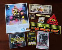 VINTAGE STRYPER MERCH BUNDLE #1 TO HELL WITH THE DEVIL - Sticker + Pen + Pins + Autographed Promo **Limited Availability!