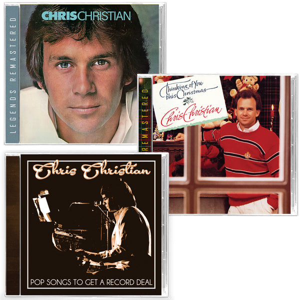3-CD BUNDLE - CHRIS CHRISTIAN - 1981 + POP SONGS + THINKING OF YOU THIS CHRISTMAS