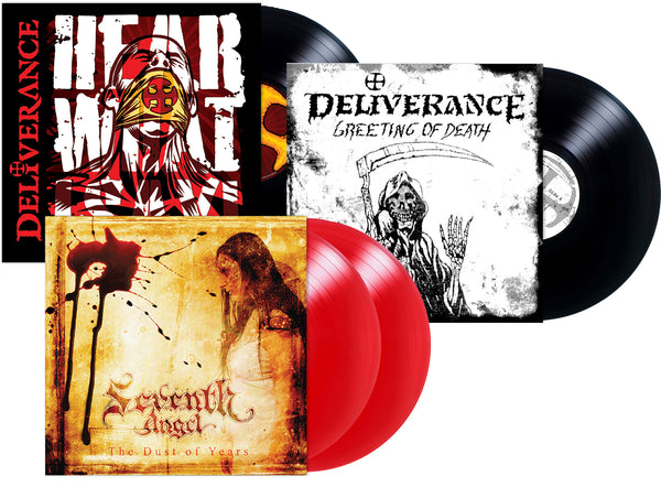 3-Vinyl Bundle DELIVERANCE - HEAR WHAT I SAY + GREETING OF DEATH + SEVENTH ANGEL - DUST OF YEARS