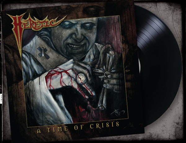 HERETIC - A TIME OF CRISIS (*NEW-VINYL, 2019, Brutal Planet Records) Featuring members of Reverend/Metal Church & Glenn Rogers of Deliverance/Vengeance fame!)