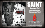 SAINT - HEAVEN FELL (*NEW-BLACK VINYL, 2022, Retroactive Records) Epic Melodic Heavy Metal!