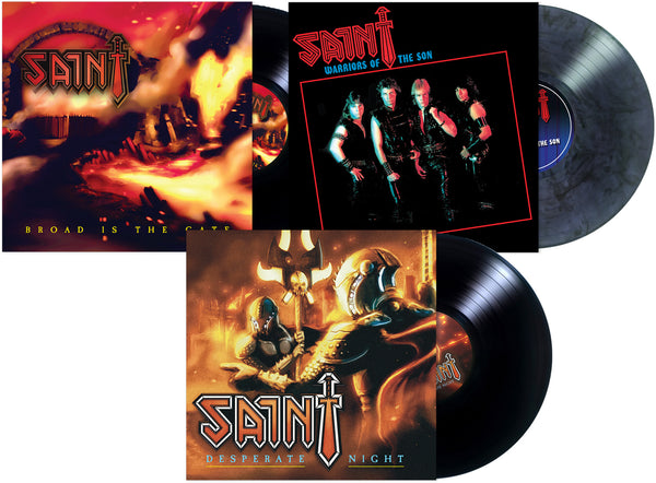 3-Vinyl Bundle - SAINT - WARRIORS OF THE SON + DESPERATE NIGHT + BROAD IS THE GATE